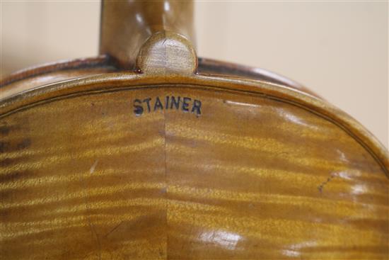 A violin and two bows